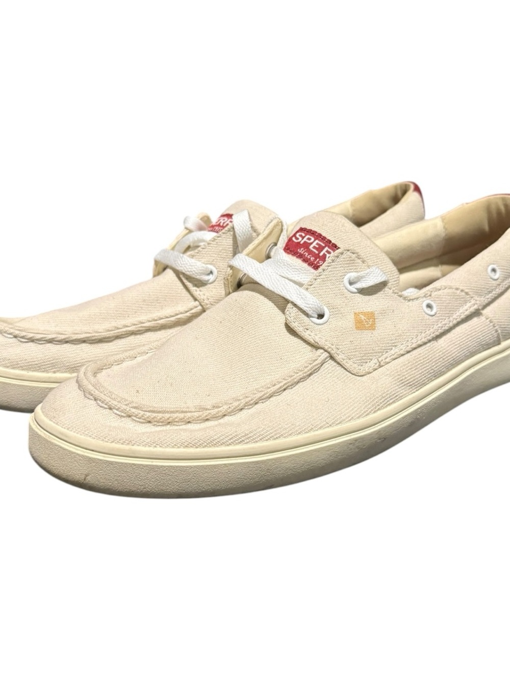 Sperry Outer Banks 2-Eye Washed Khaki STS24129 Slip On Men's Size 11 Boat Shoes